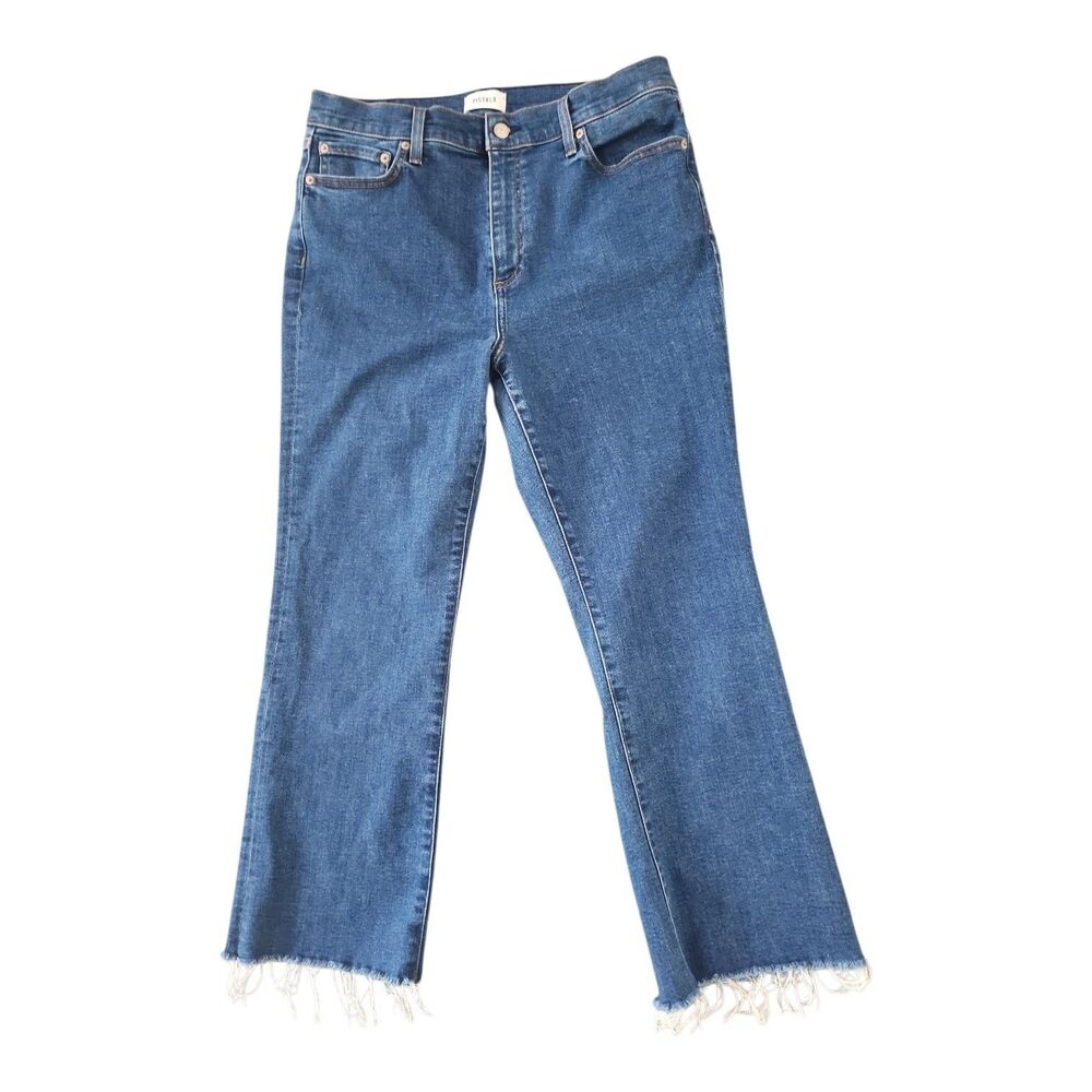 Pistola Jeans Woman's size 31x26 Lennon High Rise Ankle Bootcut Raw Hem Stretch
